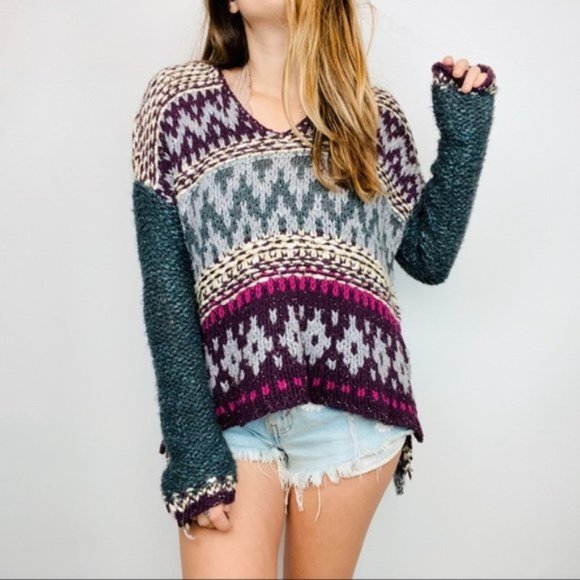 Free People Chunky Knit Hooded Sweater - Picture 1 of 11